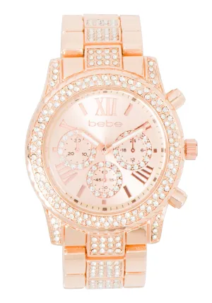 Bebe Crystal Encrusted Watch