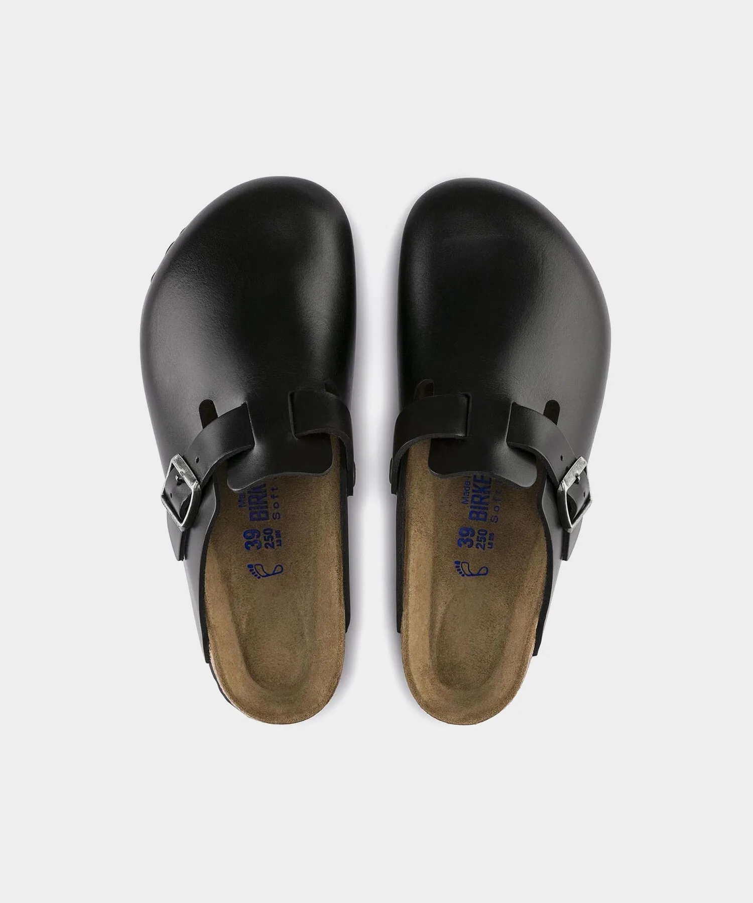 Birkenstock Boston in Black Amalfi Leather