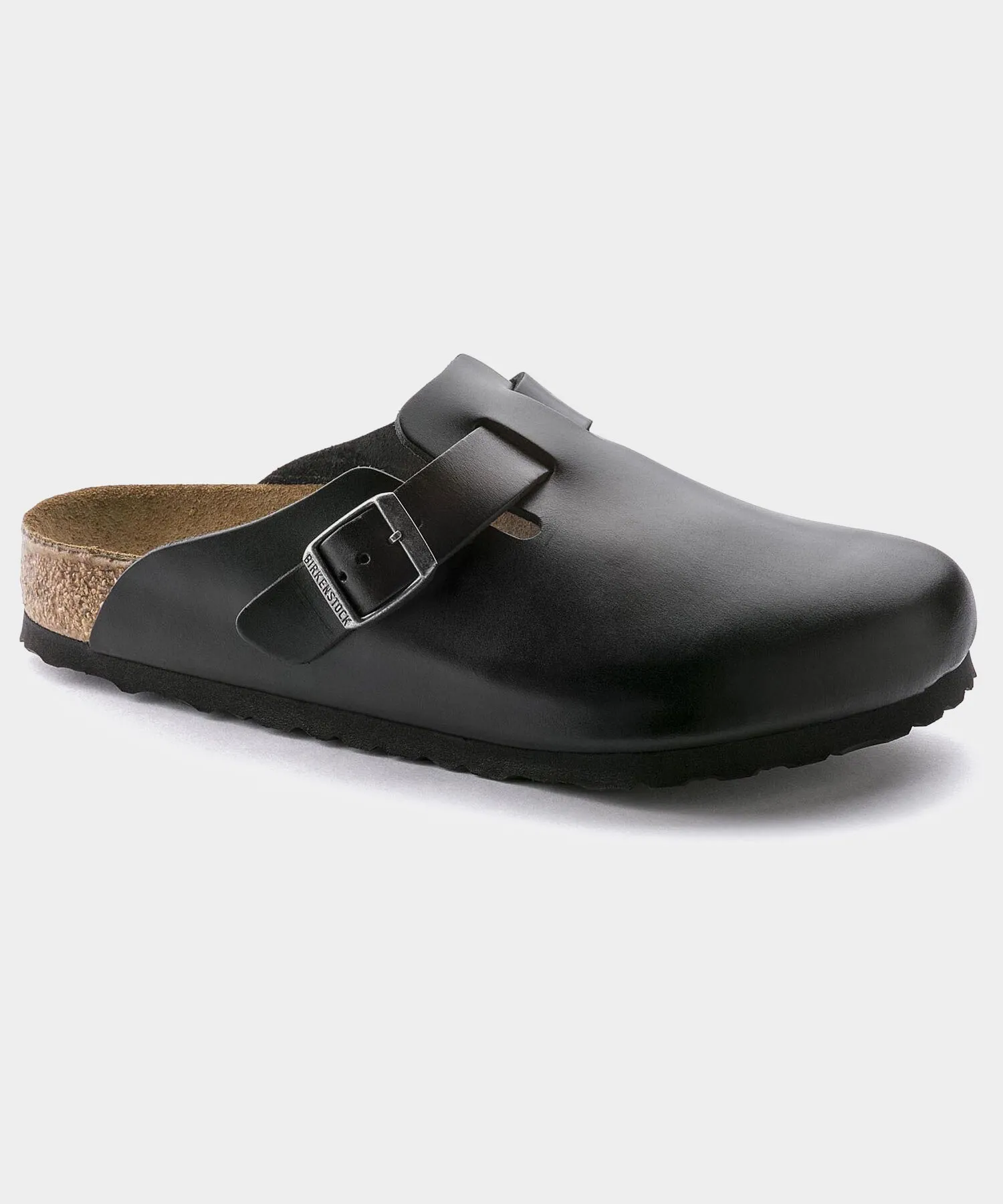 Birkenstock Boston in Black Amalfi Leather