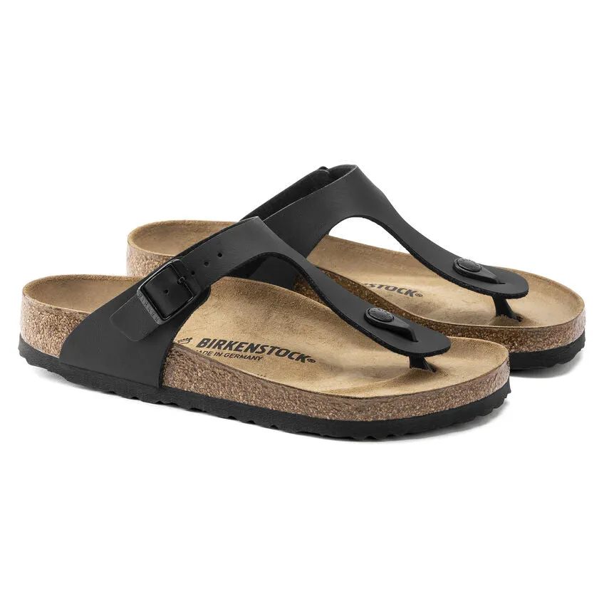 Birkenstock Gizeh Birko-Flor/Suede Sandal (Women's) Black 0043691