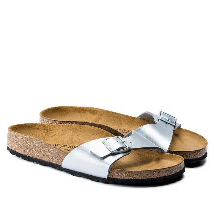 BIRKENSTOCK MADRID SILVER SANDALS