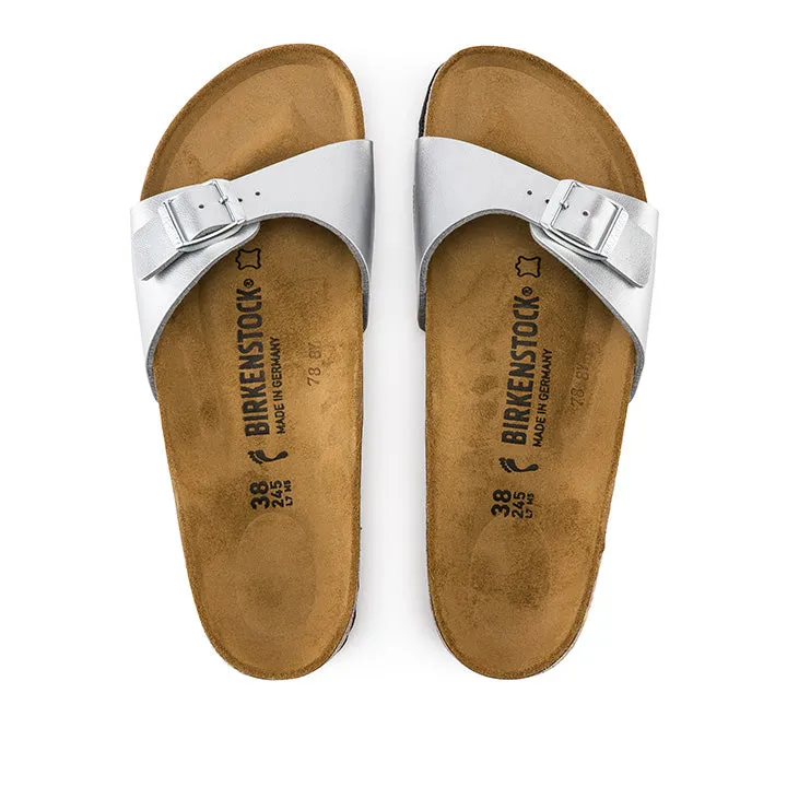 BIRKENSTOCK MADRID SILVER SANDALS