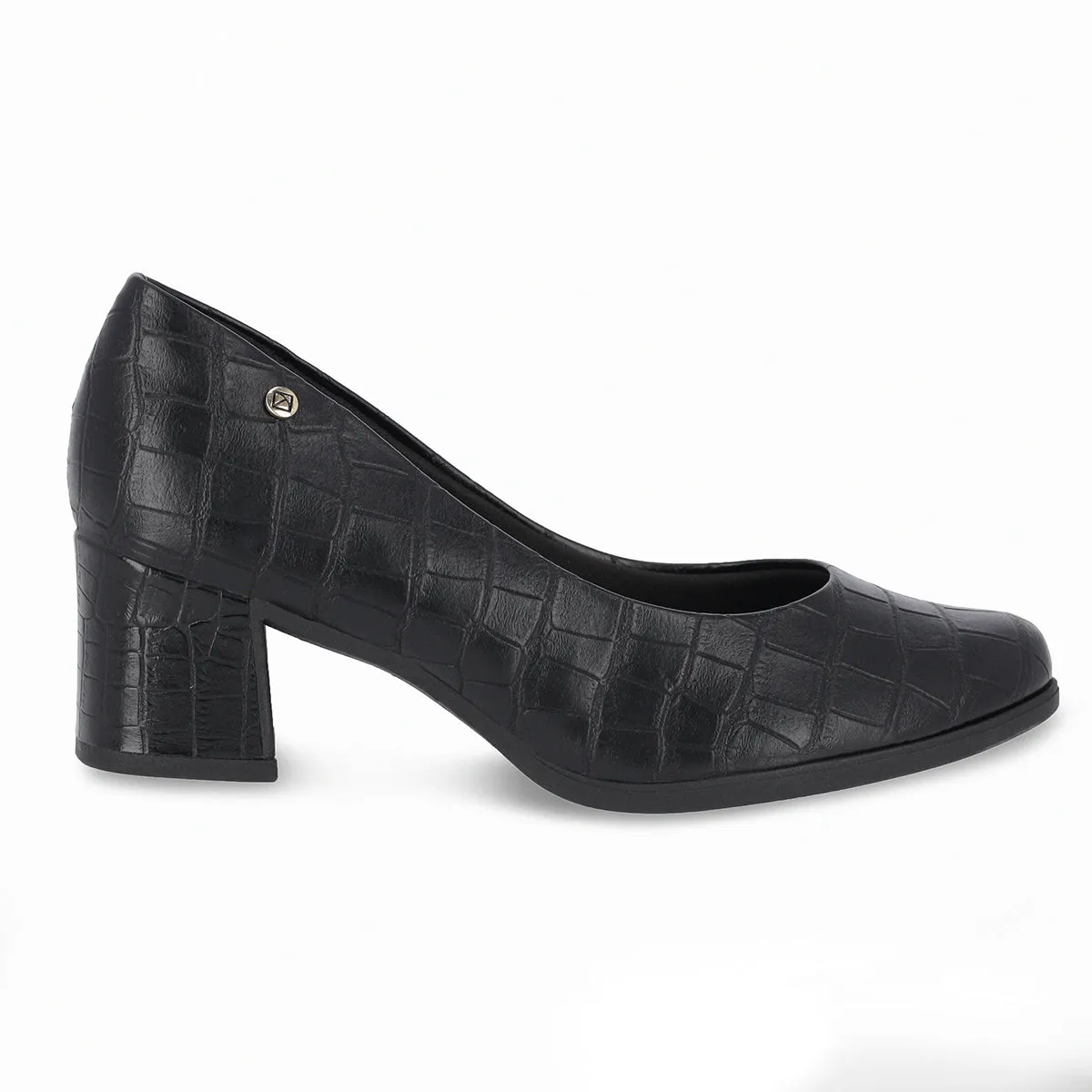 Black Croco Pumps for Women (654.007)