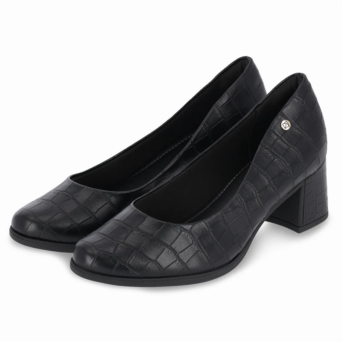 Black Croco Pumps for Women (654.007)