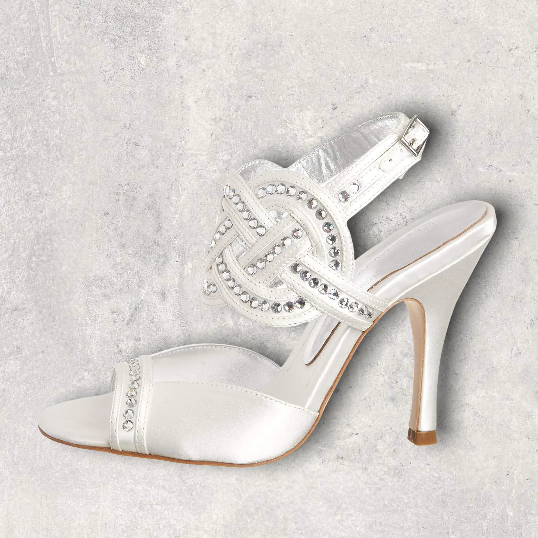 Bourne Tiffany Ivory Satin Heel Bridal Shoes UK 7 BNIB