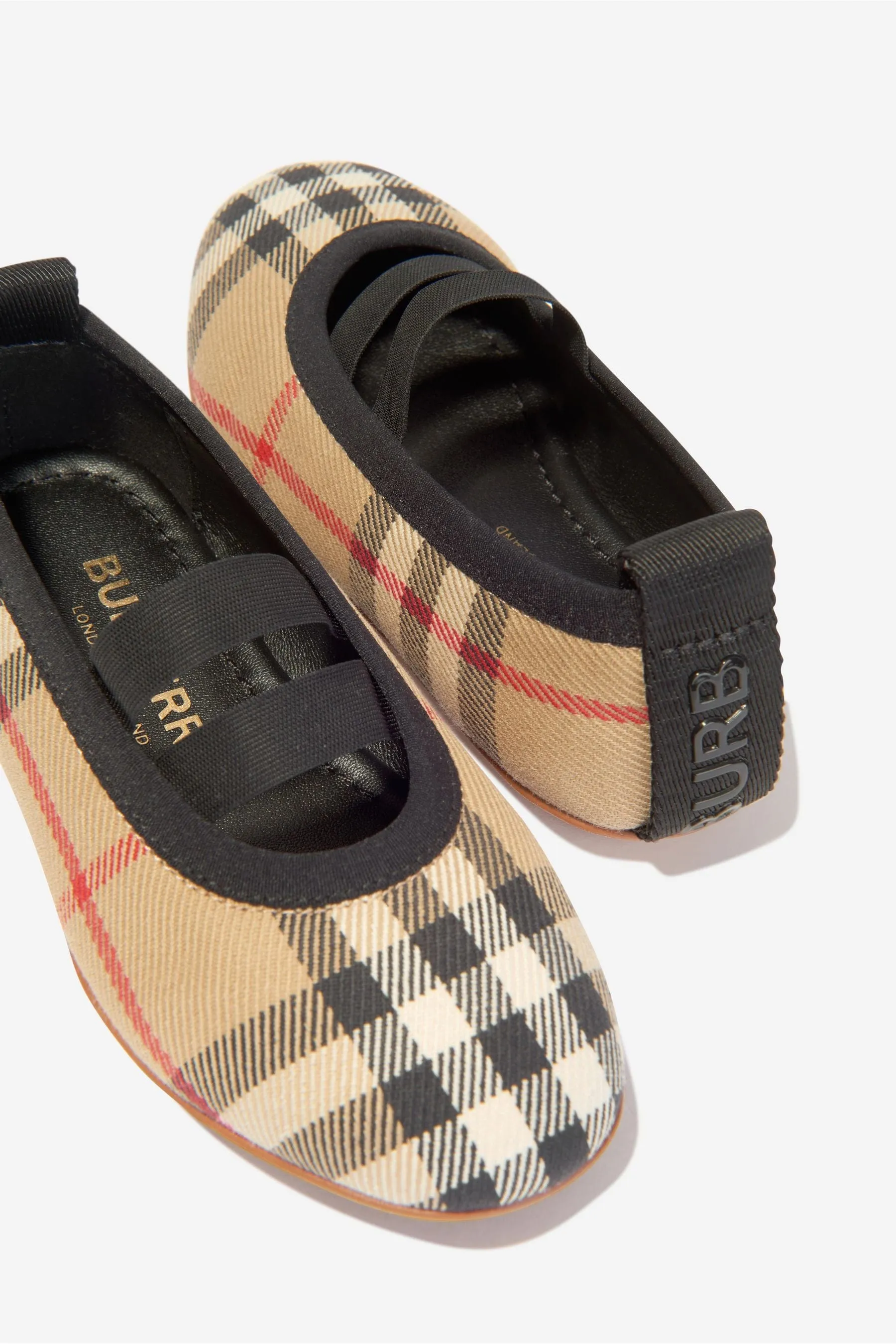 Burberry Girls Check Mini Grace Ballerina Shoes