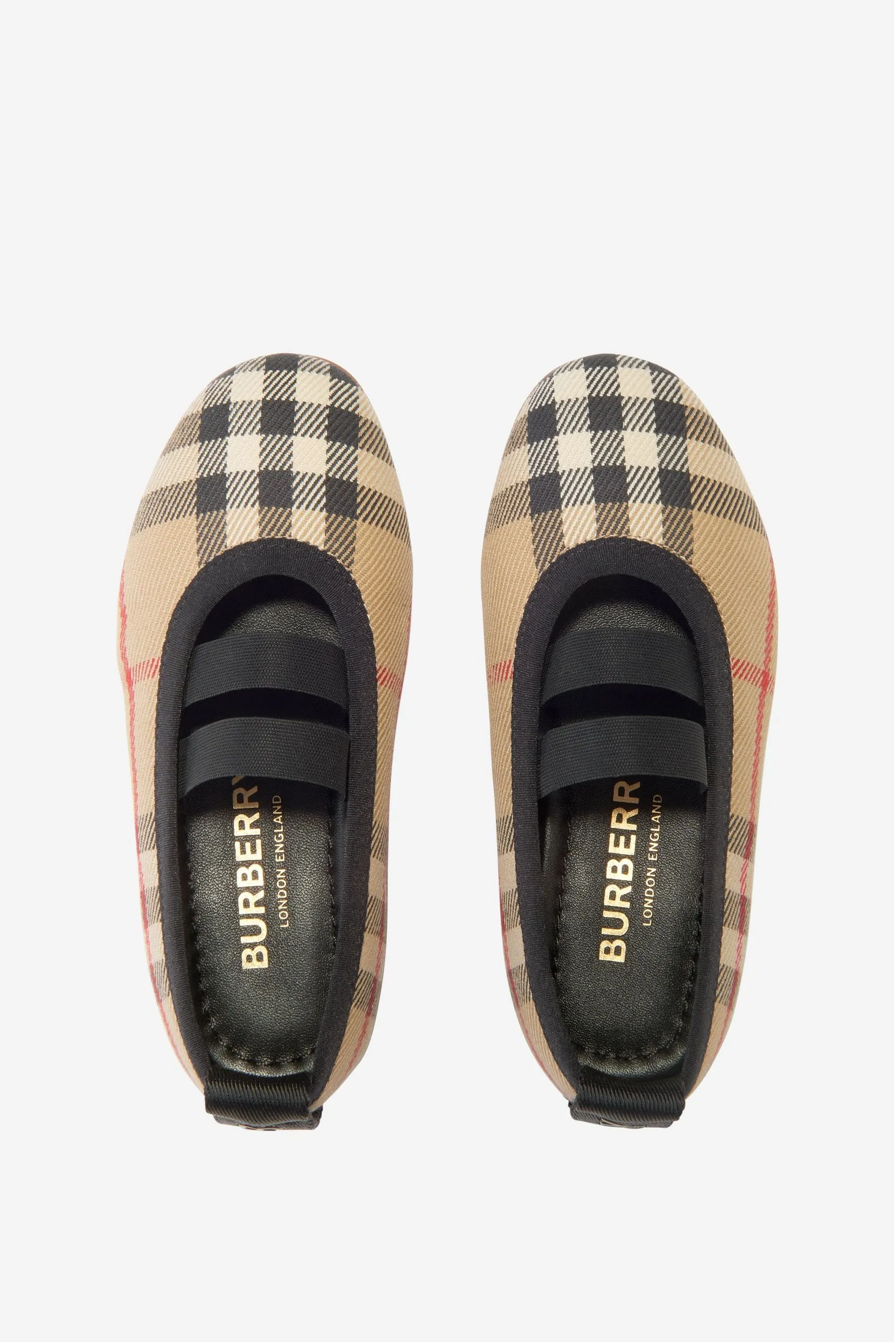 Burberry Girls Check Mini Grace Ballerina Shoes