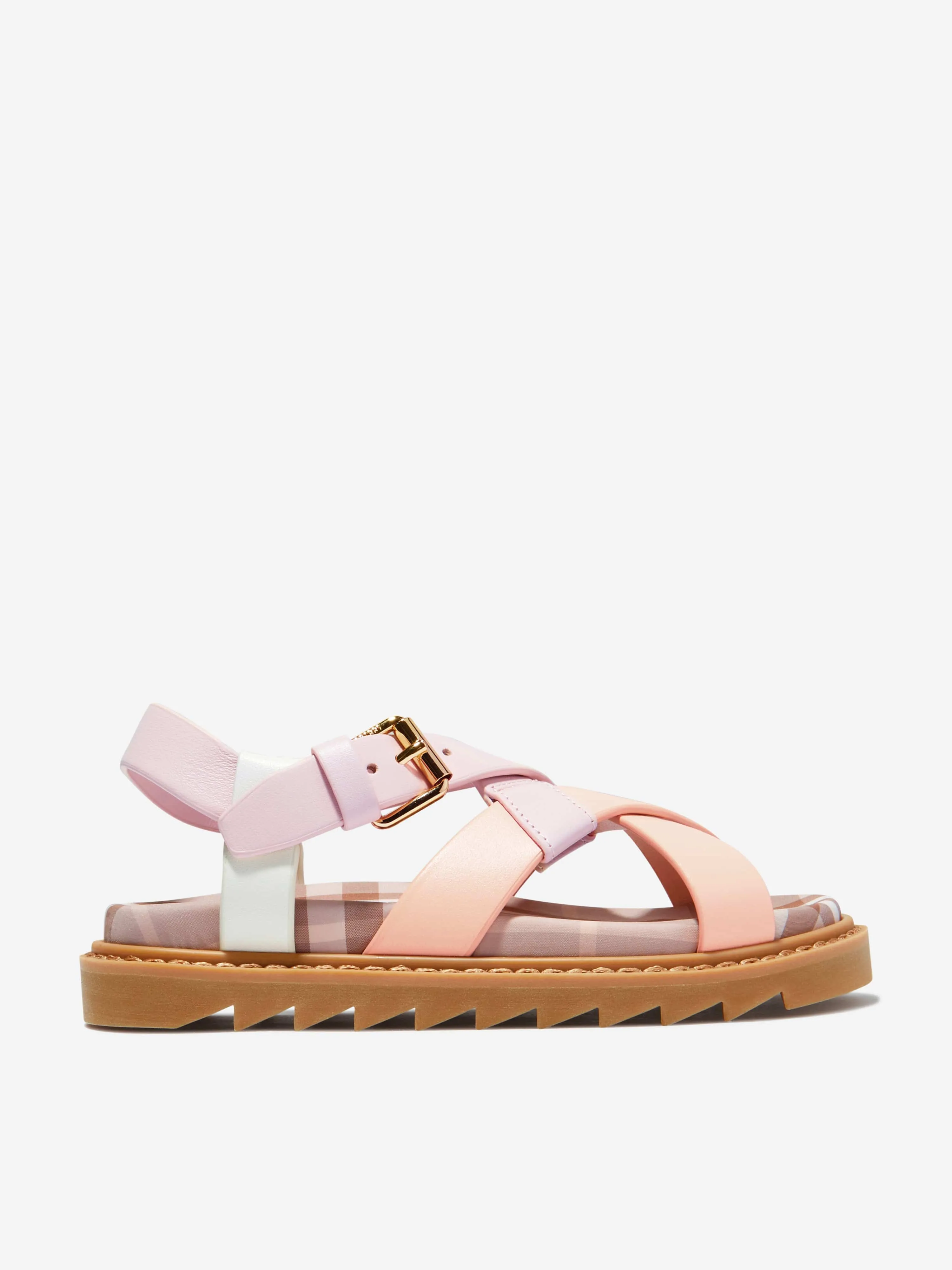 Burberry Girls Leather Strap Sandals