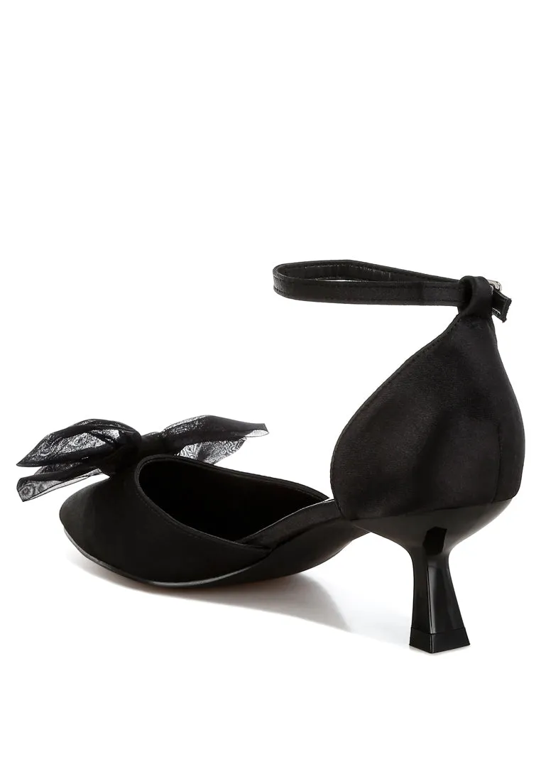 Cadell Bow Detail Satin Sandals