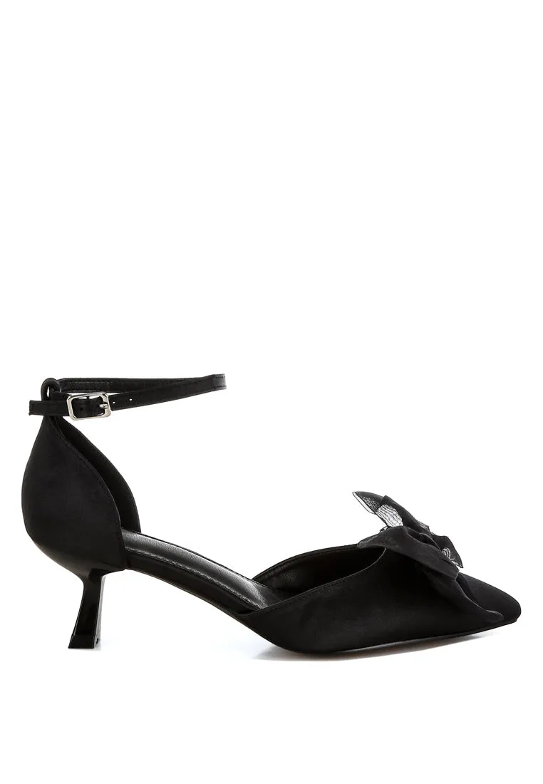 Cadell Bow Detail Satin Sandals