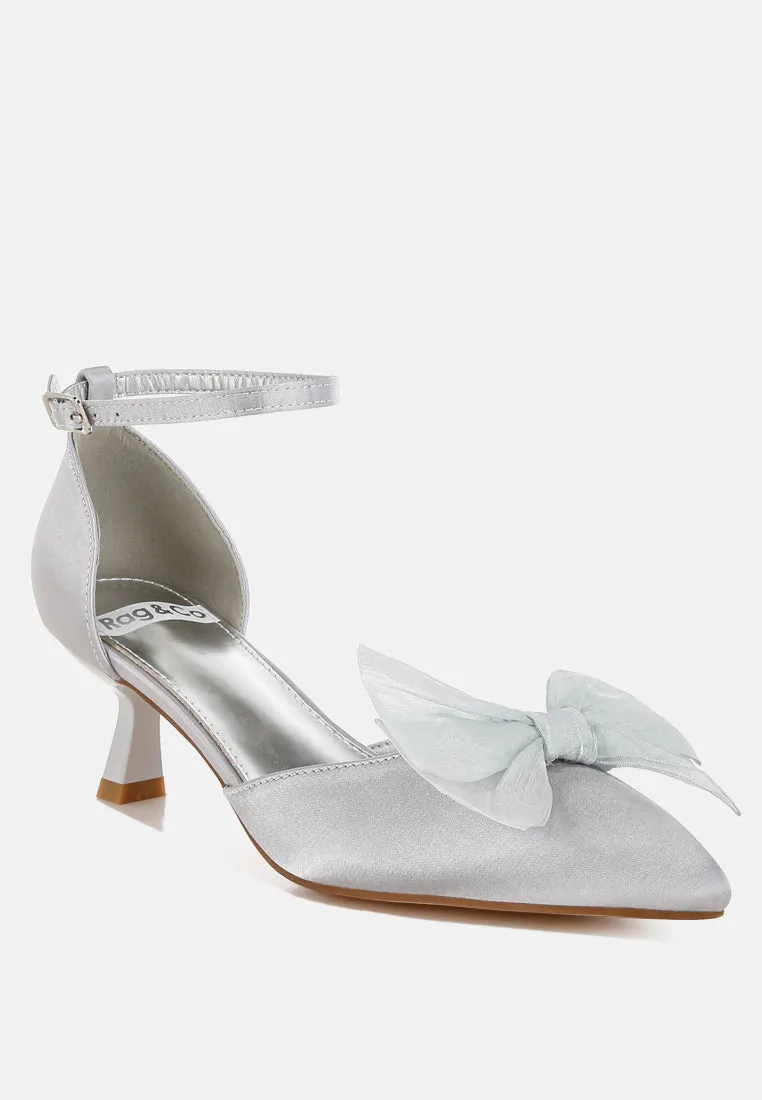 Cadell Bow Detail Satin Sandals