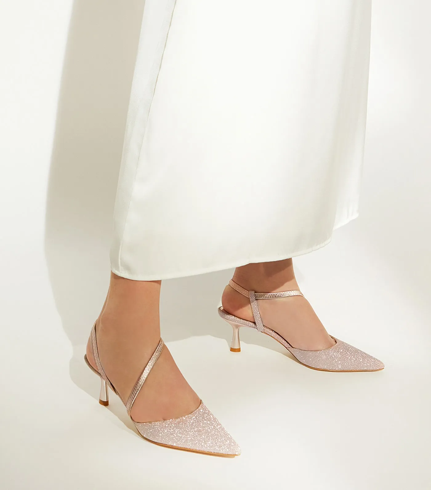 Citrus Court Heels Rose Gold