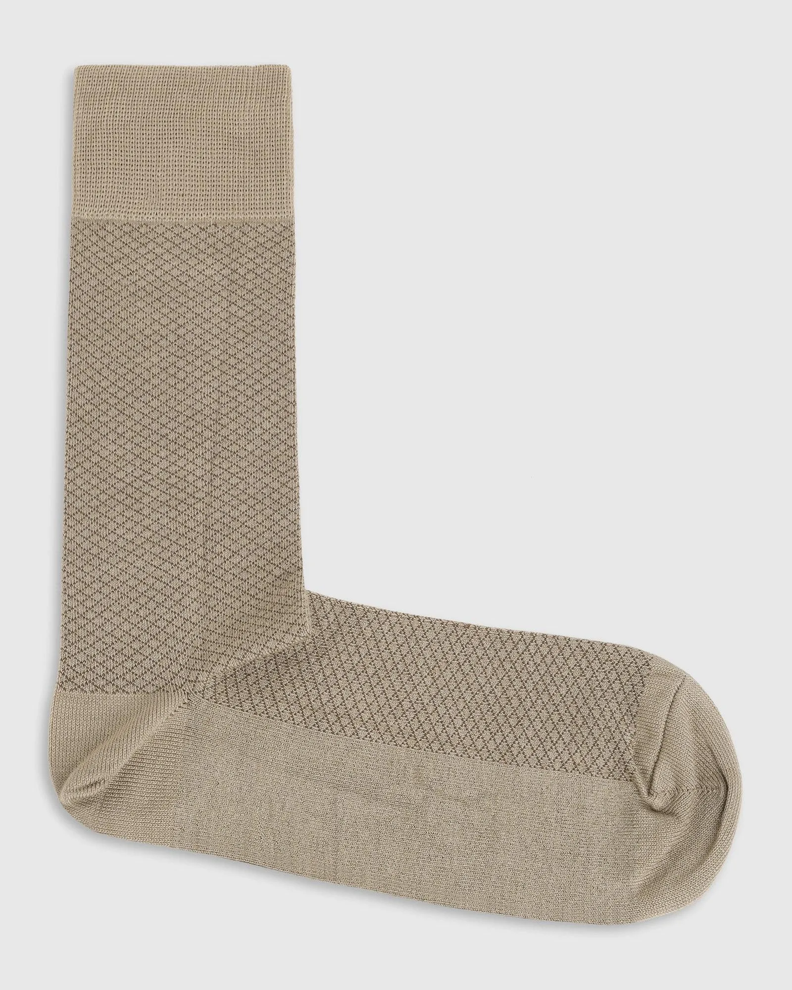 Cotton Beige Textured Socks - Rexburg