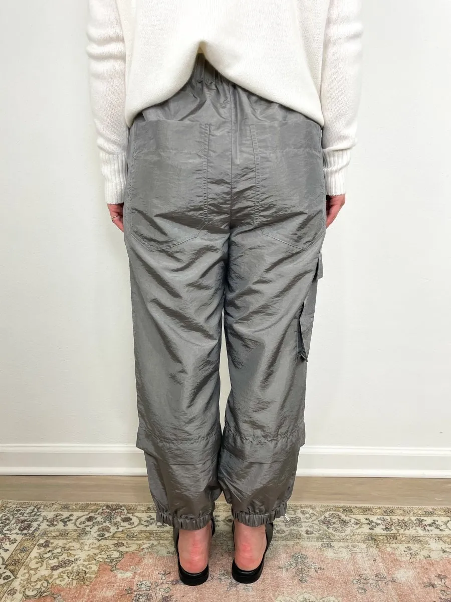 Crispy Nylon Wilt Pull On Jogger in Grey