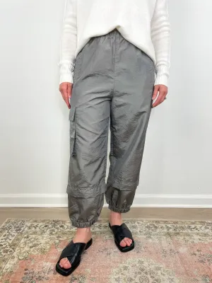 Crispy Nylon Wilt Pull On Jogger in Grey