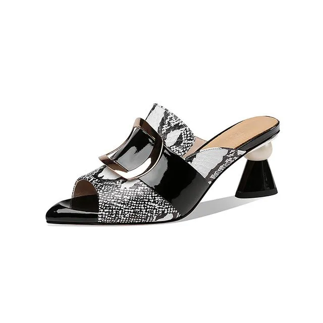 Crystal Chic Slip-On Night Club Heel Pumps