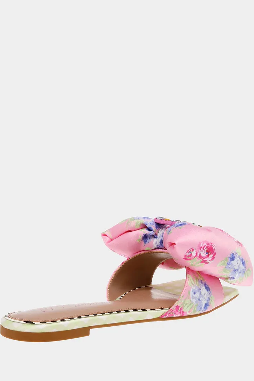 Daisy Sandal ~ White Multi