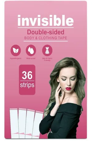 DOBARIYA EMPIRE Double-Sided Tape For Fashion-36 Strips/For Clothes,Fabric Tape For Women Clothing And Body,All Day Strength Tape Adhesive,Invisible And Clear Tape For Sensitive Skins|Transparent