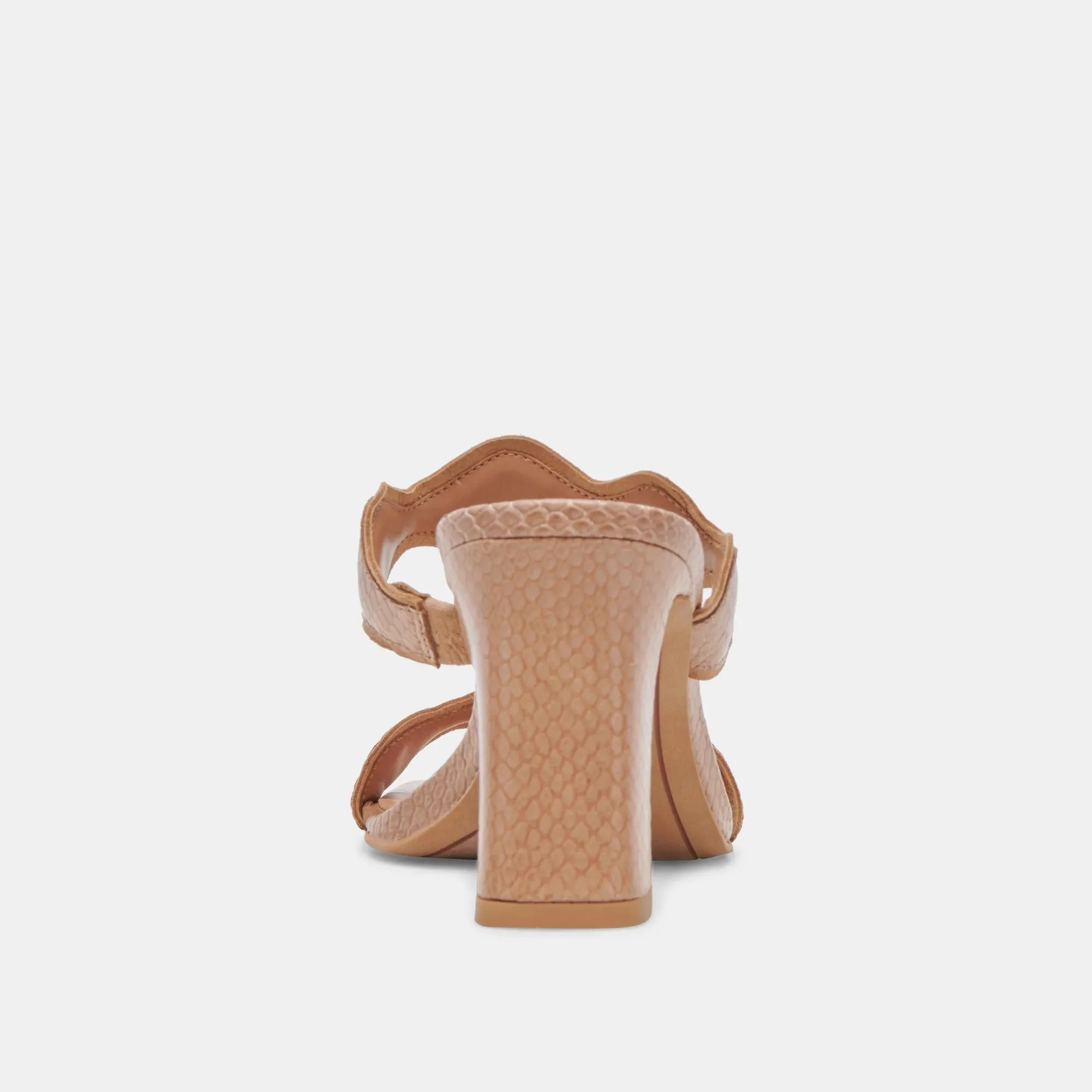 Dolce Vita Ilva Heels in Toffee Embossed Leather