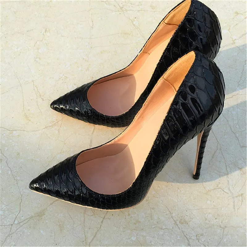 Elegant CrocLuxe Heel Pumps: Slip into Sophistication