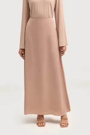 Essential Satin Maxi Skirt - Cafe au Lait