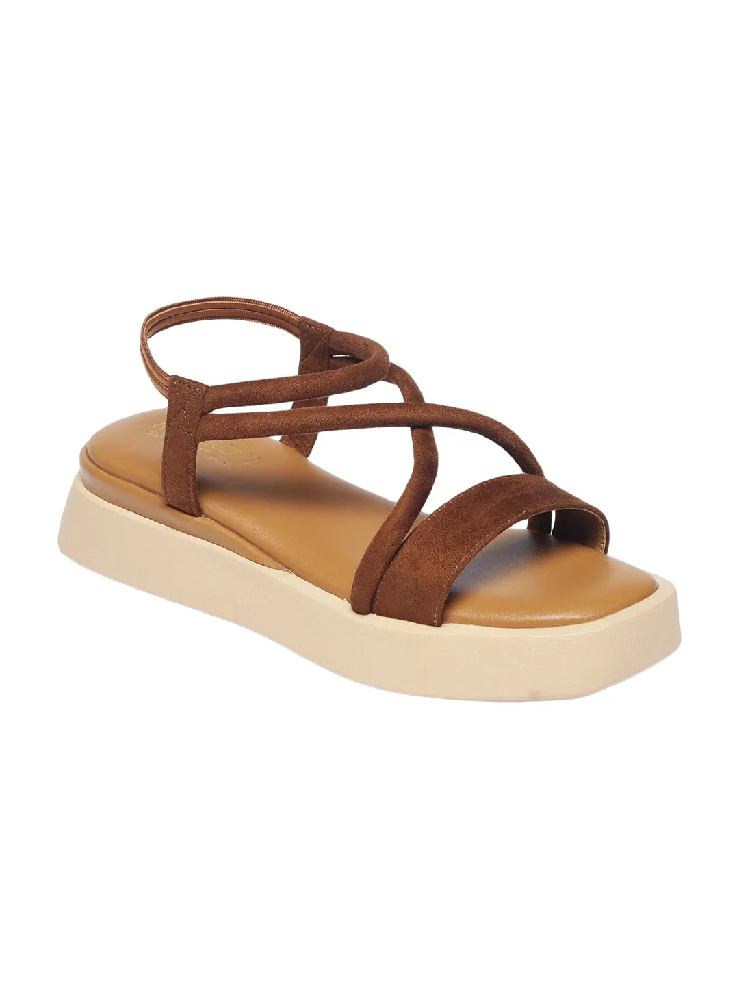 Eudori Tan Flatform Heels