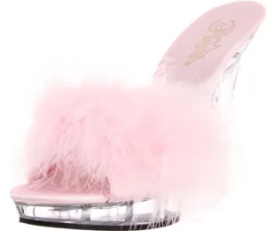 Fabulicious Women's Lip-101-8 Marabou Slipper