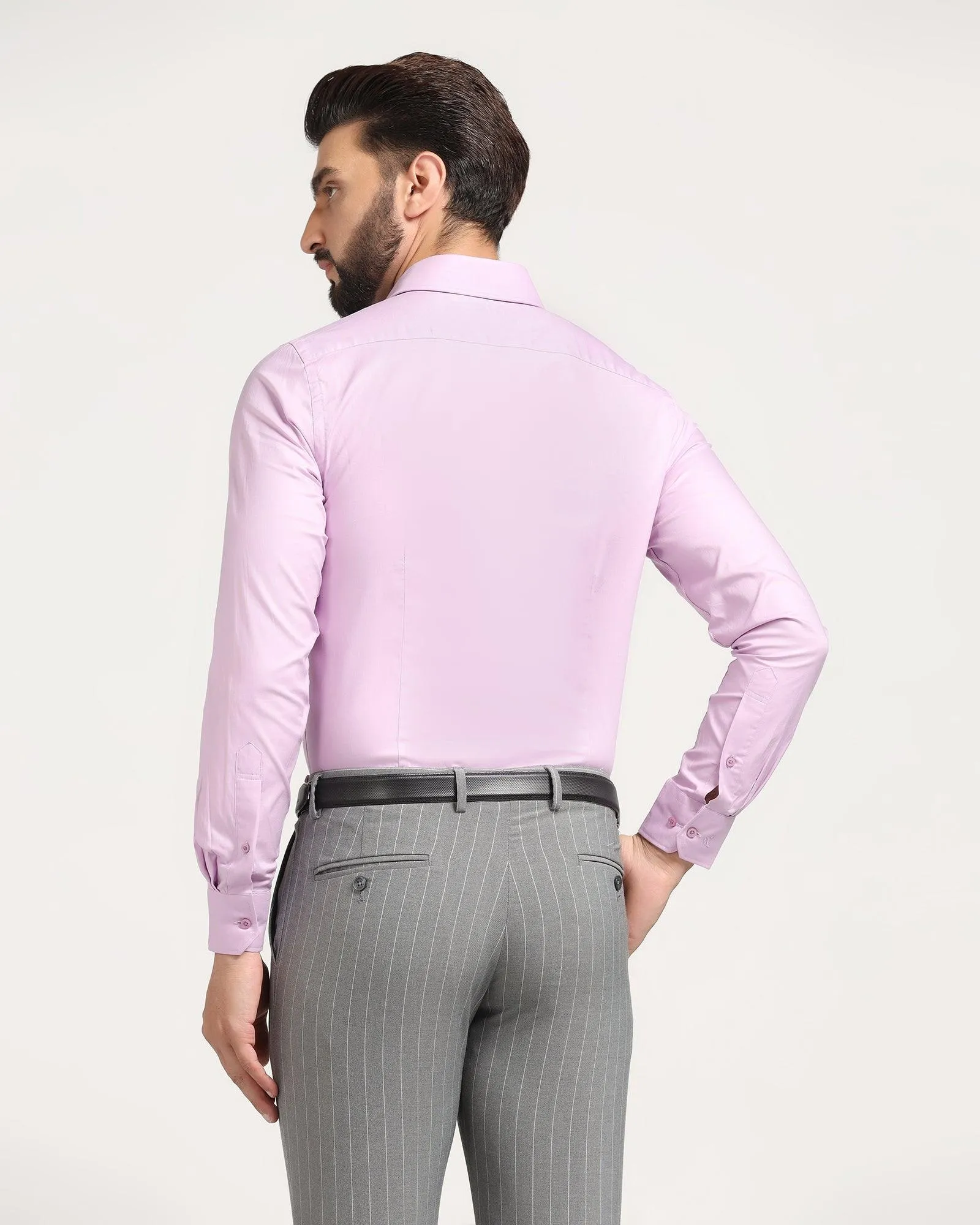 Formal Lilac Solid Shirt - Retro