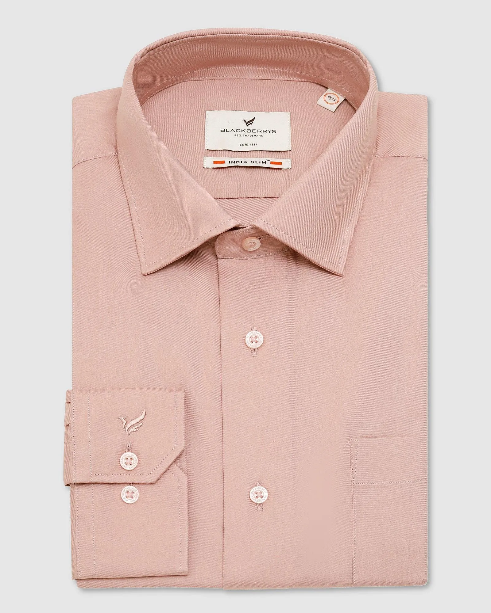 Formal Pink Solid Shirt - Retro