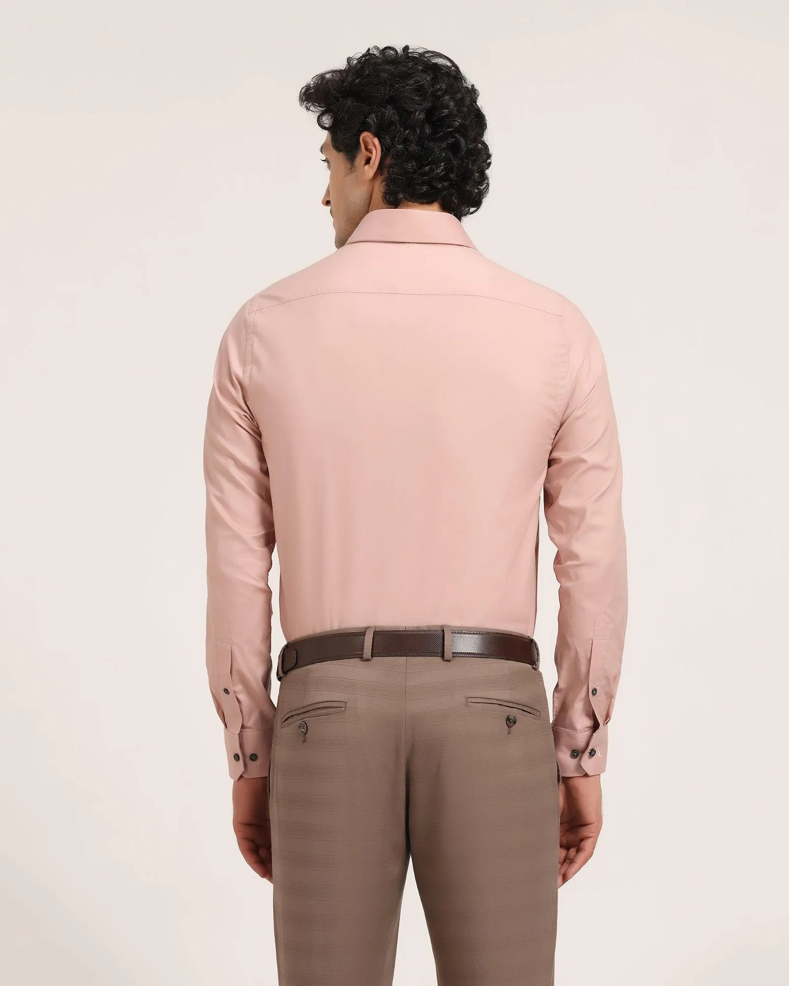 Formal Pink Solid Shirt - Retro