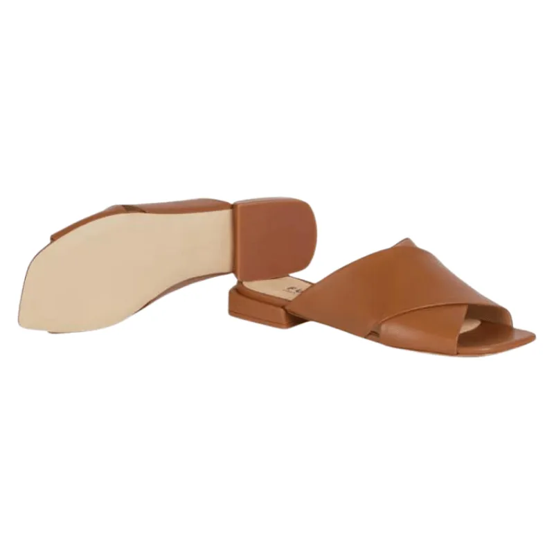 Furla Women's Cross Mule Sandals T.20 - Cognac