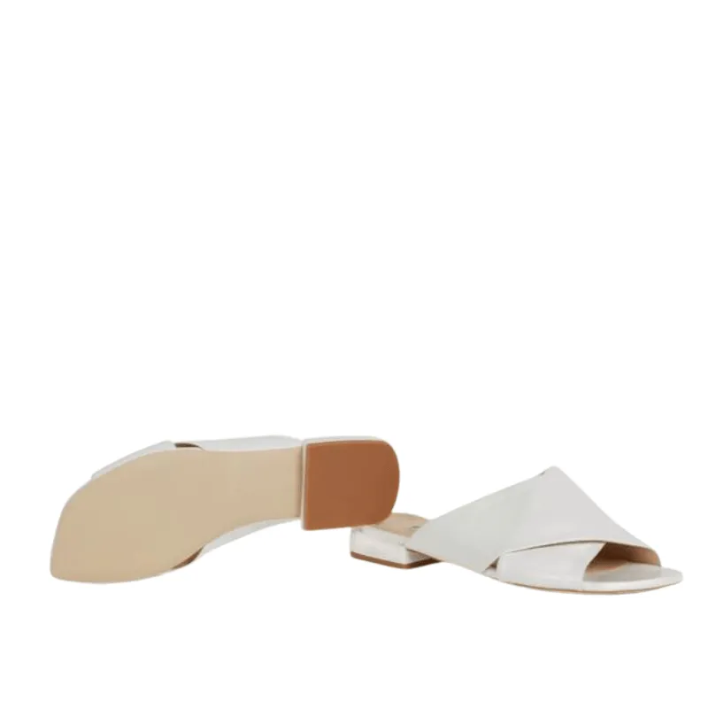 Furla Women's Cross Mule Sandals T.20 - Talco White