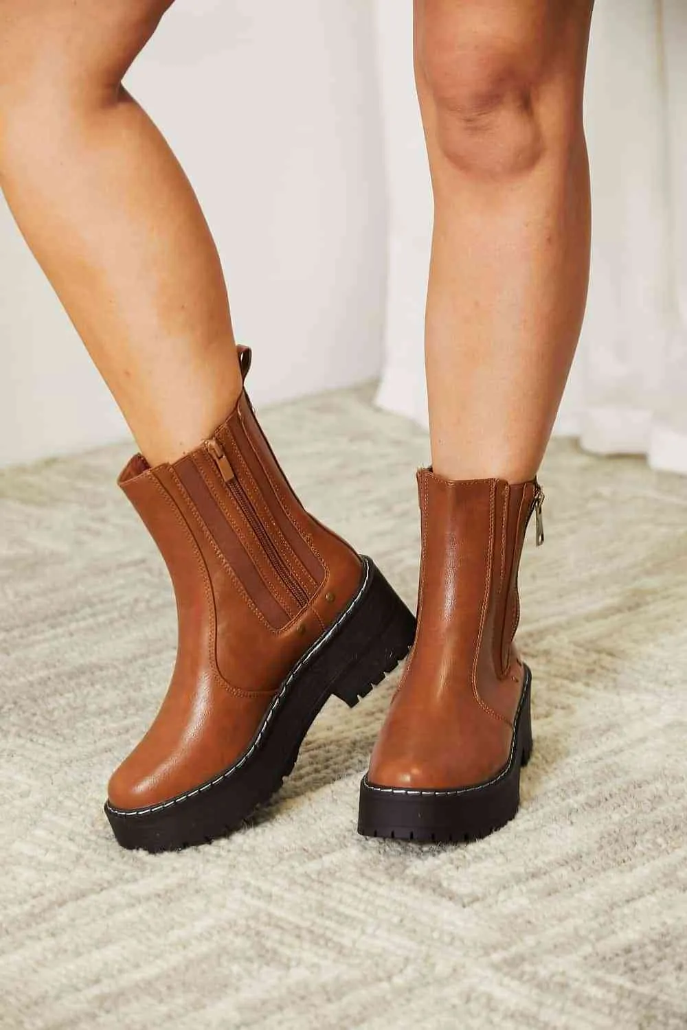 HGA Side Zip Platform Boots