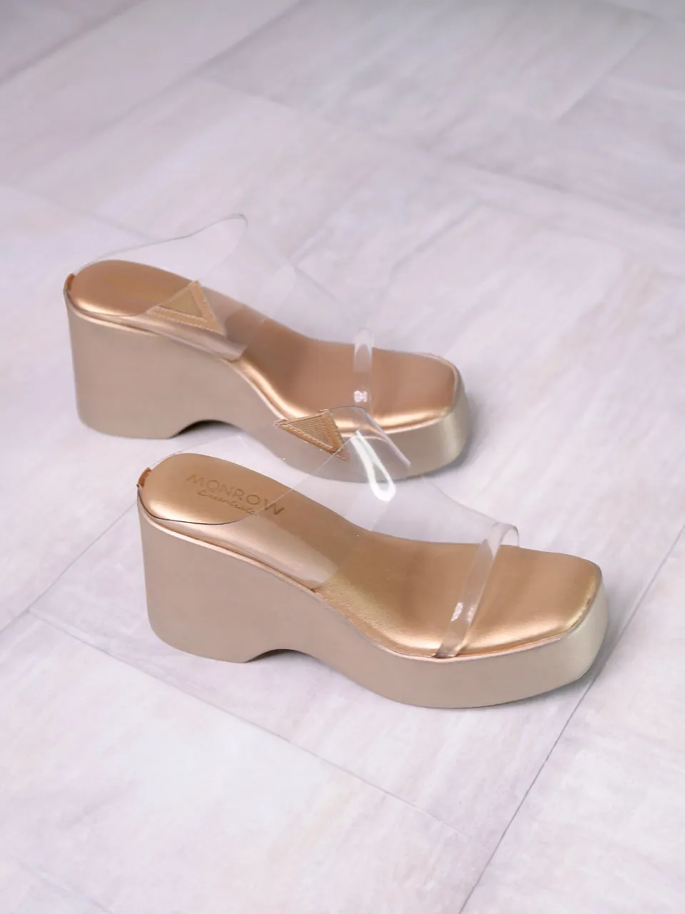 Joanne Gold Wedge Heels