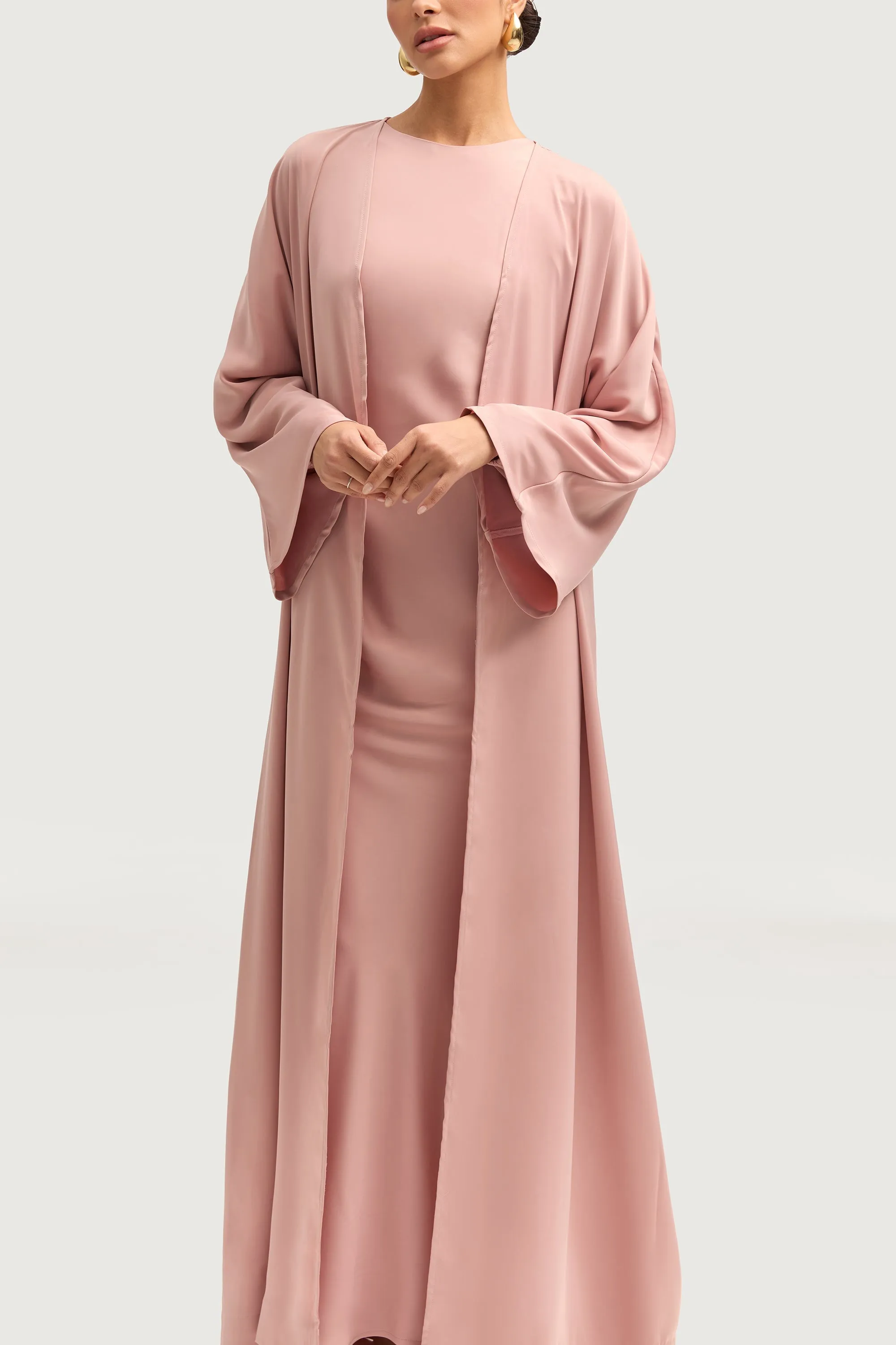 Kamila Open Abaya - Blush