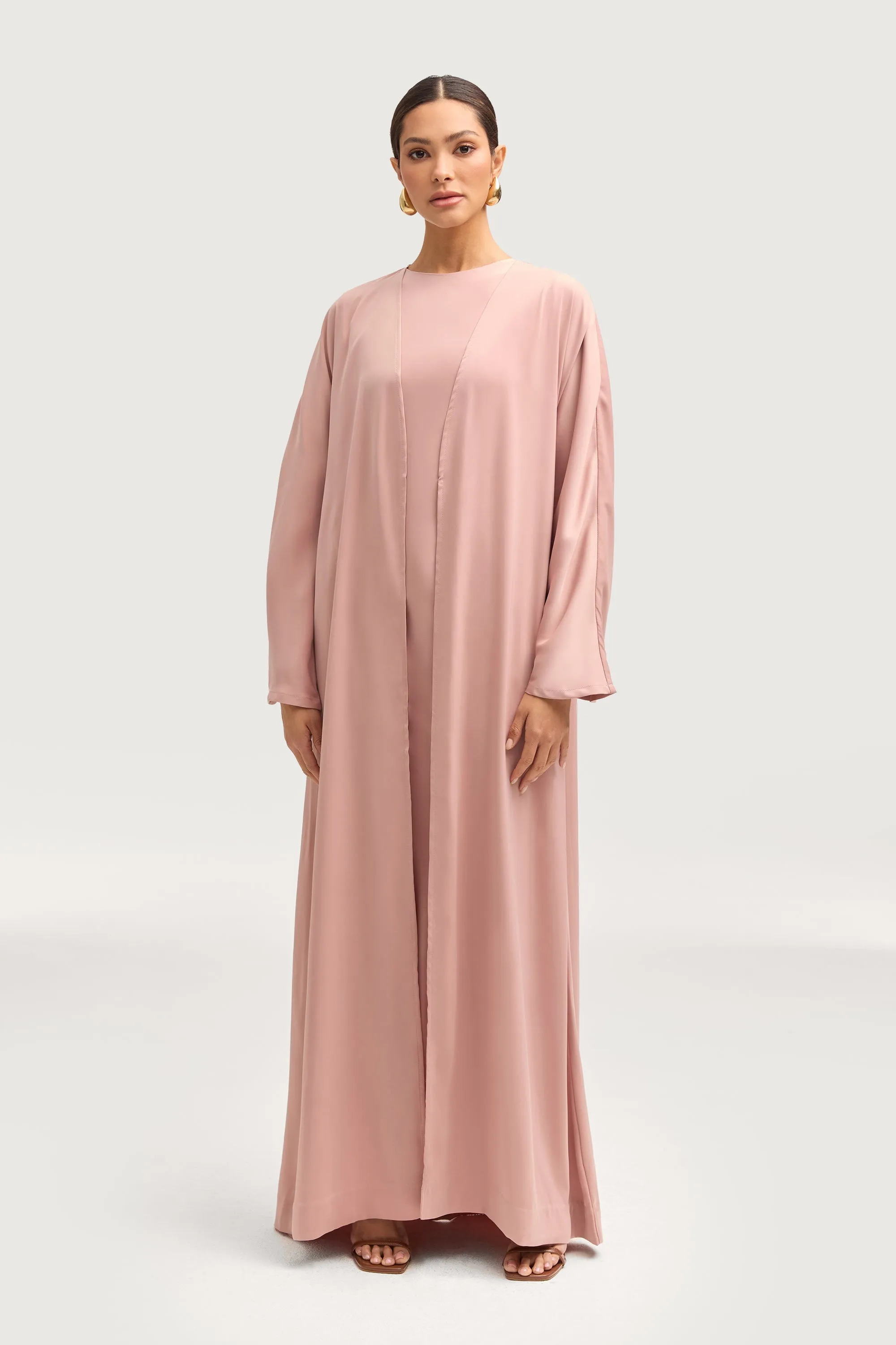 Kamila Open Abaya - Blush