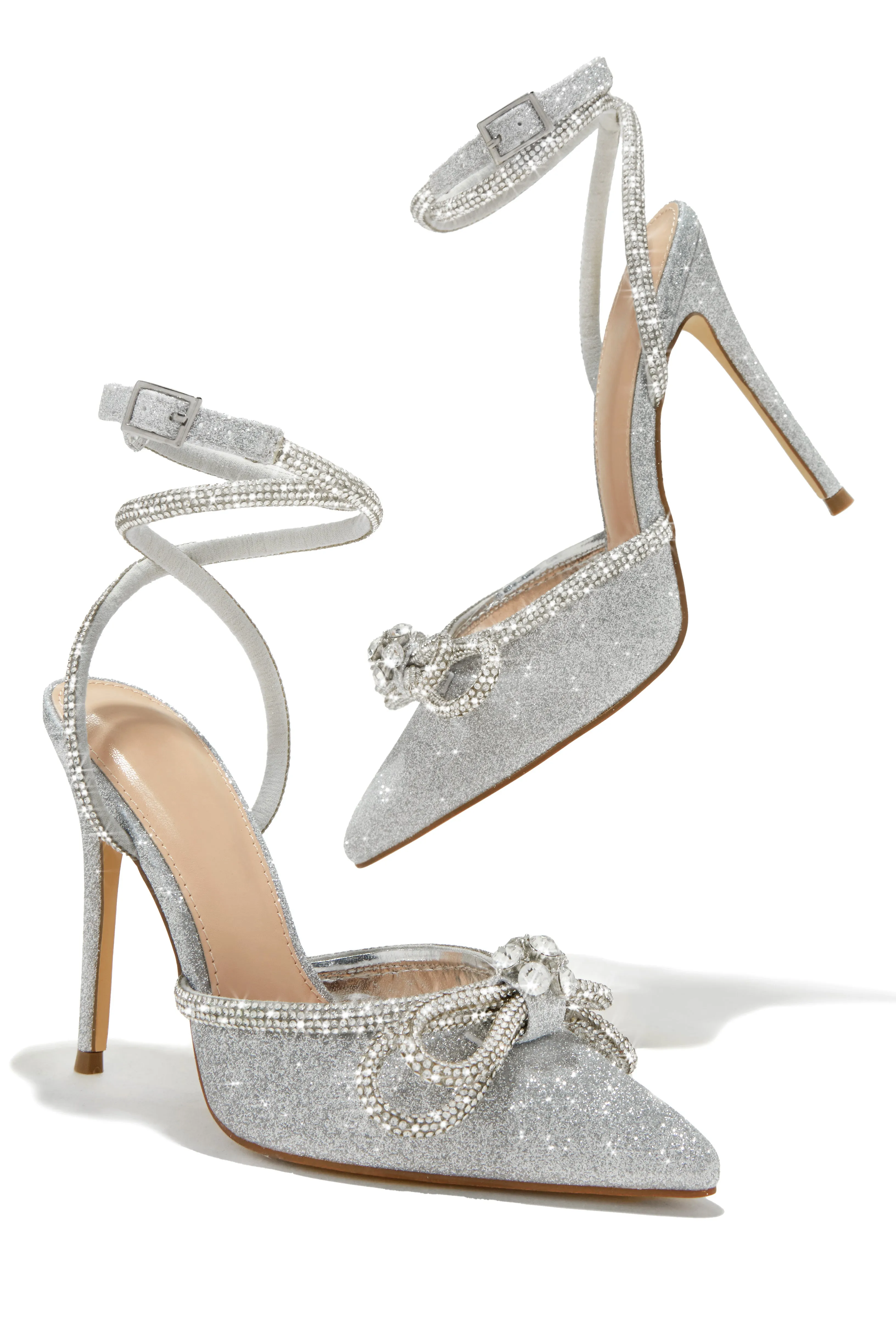 Kara Embellished Pumps - Glitter