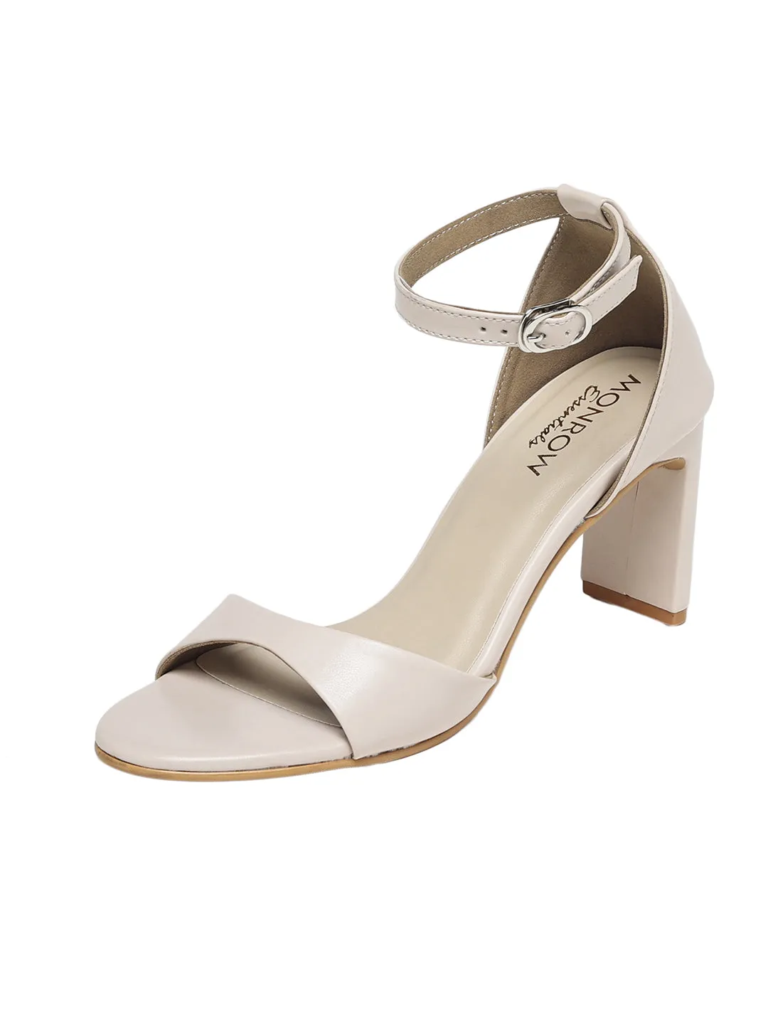 Karima Cream Block Heels