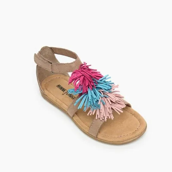 Kids' Eloise Leather Sandal - Taupe/Multi