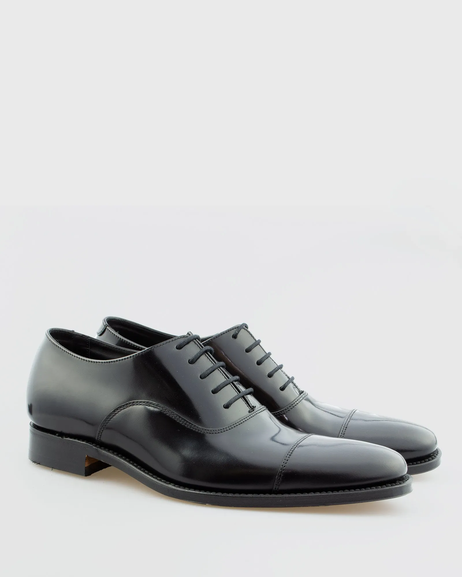 LOAKE SMITH BLACK GOODYEAR WELTED TOE CAP SHOE