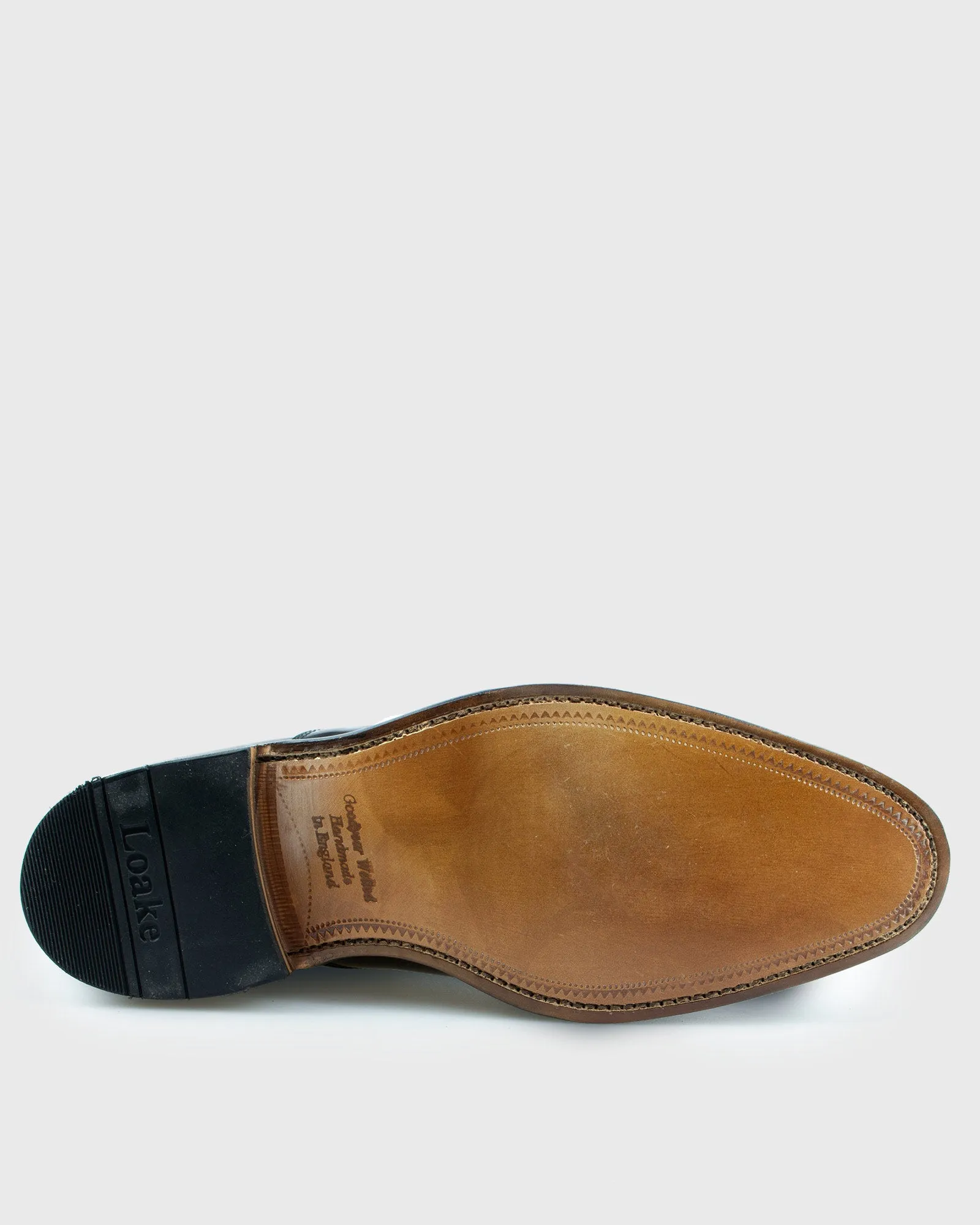 LOAKE SMITH BLACK GOODYEAR WELTED TOE CAP SHOE