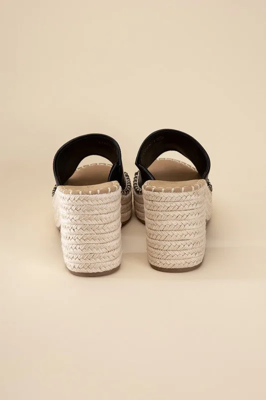 Locke Espadrille Mule Heels