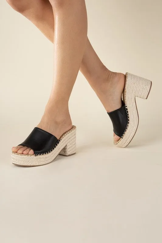 Locke Espadrille Mule Heels