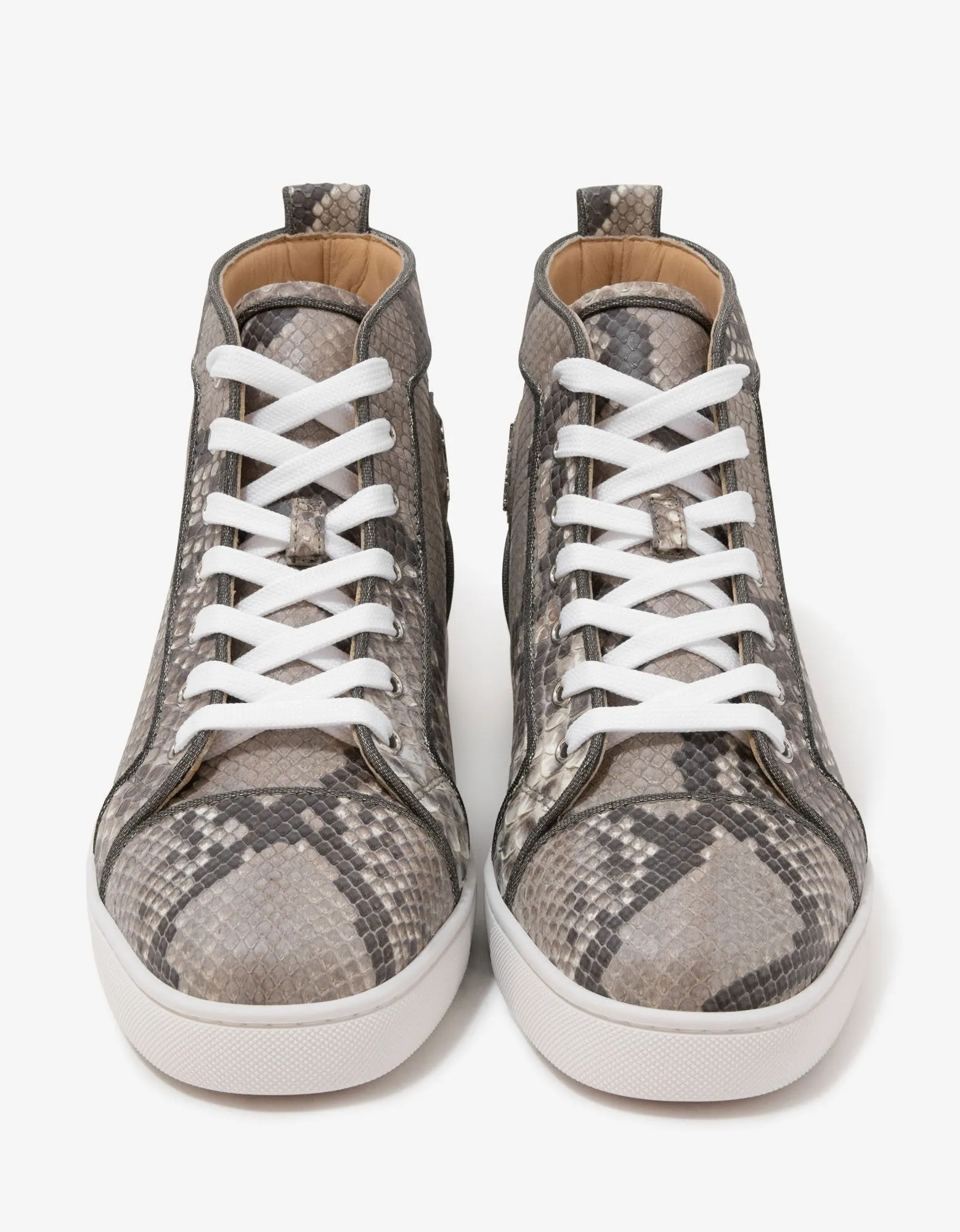 Louis Orlato Python Leather High Top Trainers