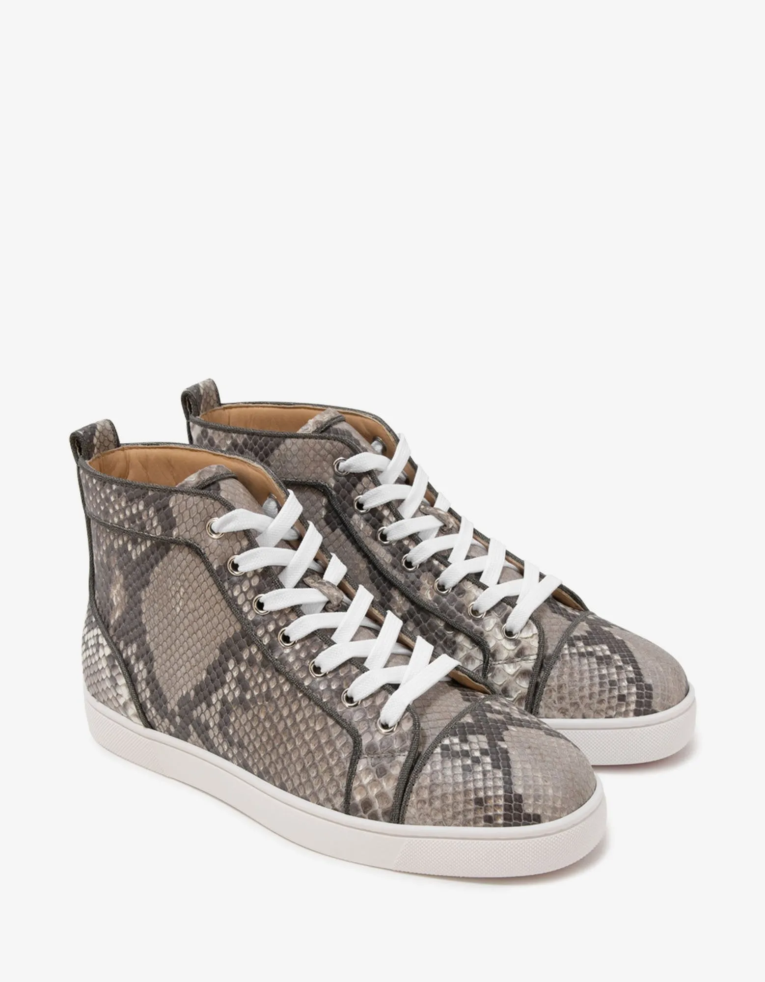 Louis Orlato Python Leather High Top Trainers