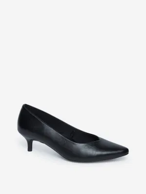 LUNA BLU Black Comfort-Fit Pointed Toe Pumps