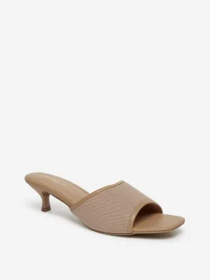 LUNA BLU Tan Kitten Heel Sandals