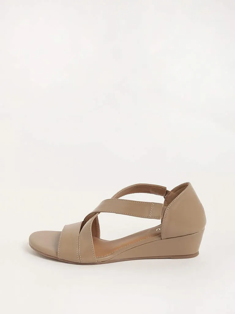 LUNA BLU Taupe Strappy Sandals