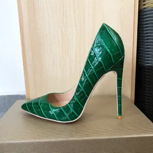 Luxe Croc Effect Party Stiletto Pumps