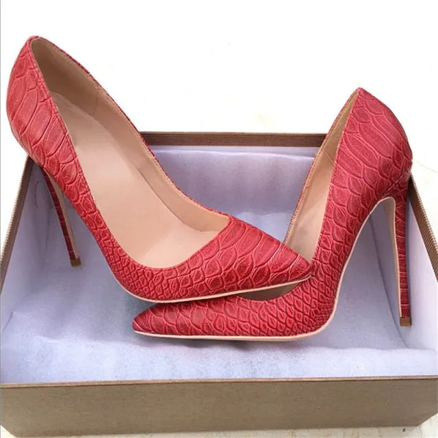 LuxePoint CrocHeel Exquisite Pumps